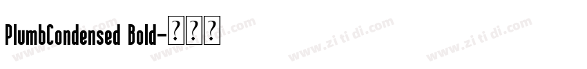 PlumbCondensed Bold字体转换